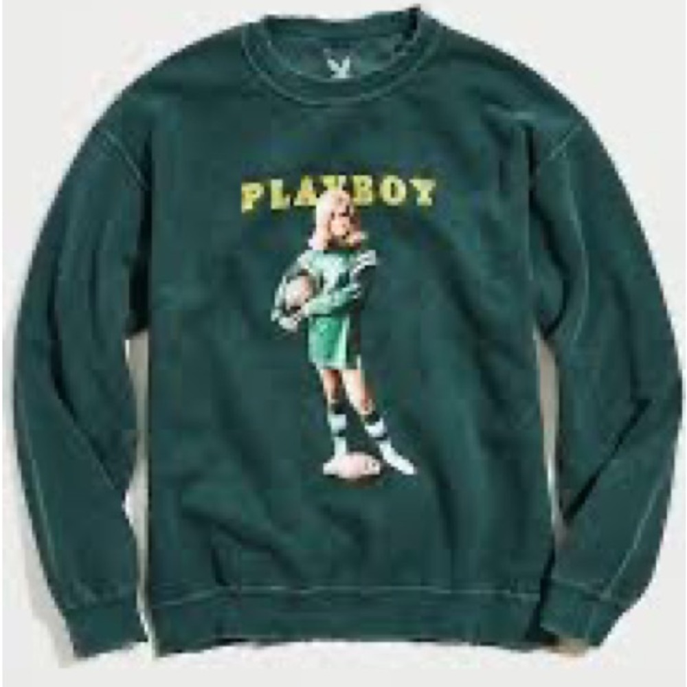 Playboy Collegiate Football Crew Neck Sweater